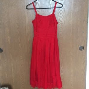 Red Tea Length Dress